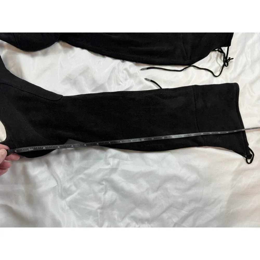 Sam Edelman Kristie Black Suede Over Knee Boots Womens Size 9 / EU 39 Thigh High